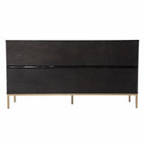 Black and Gold Harlequin Sideboard Storage Cabinet - Homeroots