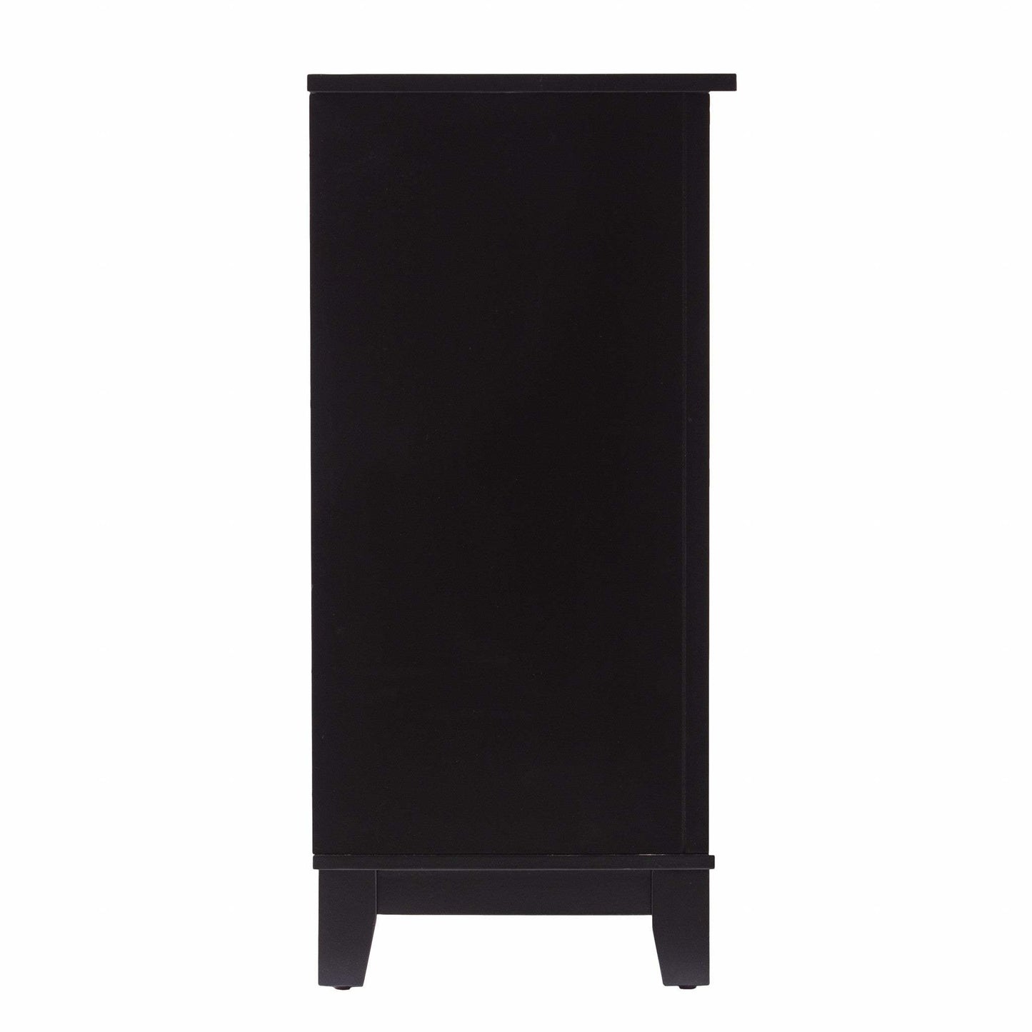 Black and Cane Bamboo Accent Storage Cabinet - Homeroots - Flyclothing LLC