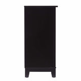 Black and Cane Bamboo Accent Storage Cabinet - Homeroots - Flyclothing LLC