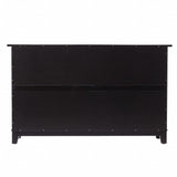 Black and Cane Bamboo Accent Storage Cabinet - Homeroots