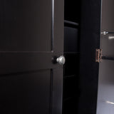 Metro Black Wood and Marble Bar Cabinet - Homeroots