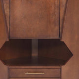 Cosmo Brown and Black Corner Bar Cabinet - Homeroots - Flyclothing LLC