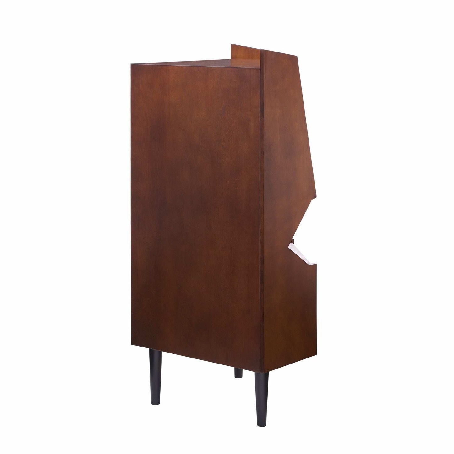 Cosmo Brown and Black Corner Bar Cabinet - Homeroots - Flyclothing LLC