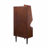 Cosmo Brown and Black Corner Bar Cabinet - Homeroots - Flyclothing LLC