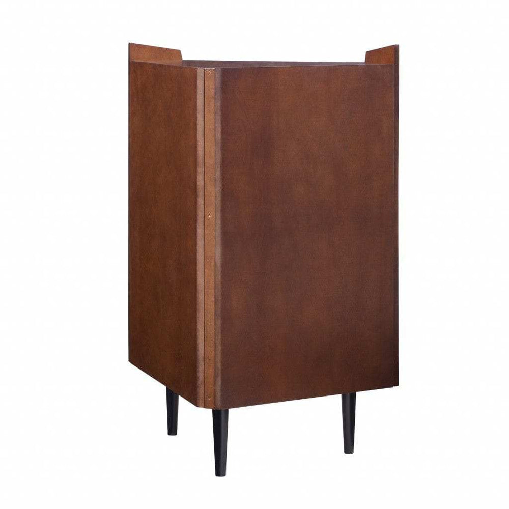Cosmo Brown and Black Corner Bar Cabinet - Homeroots - Flyclothing LLC