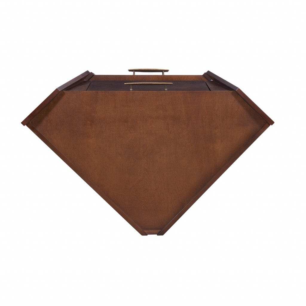 Cosmo Brown and Black Corner Bar Cabinet - Homeroots - Flyclothing LLC