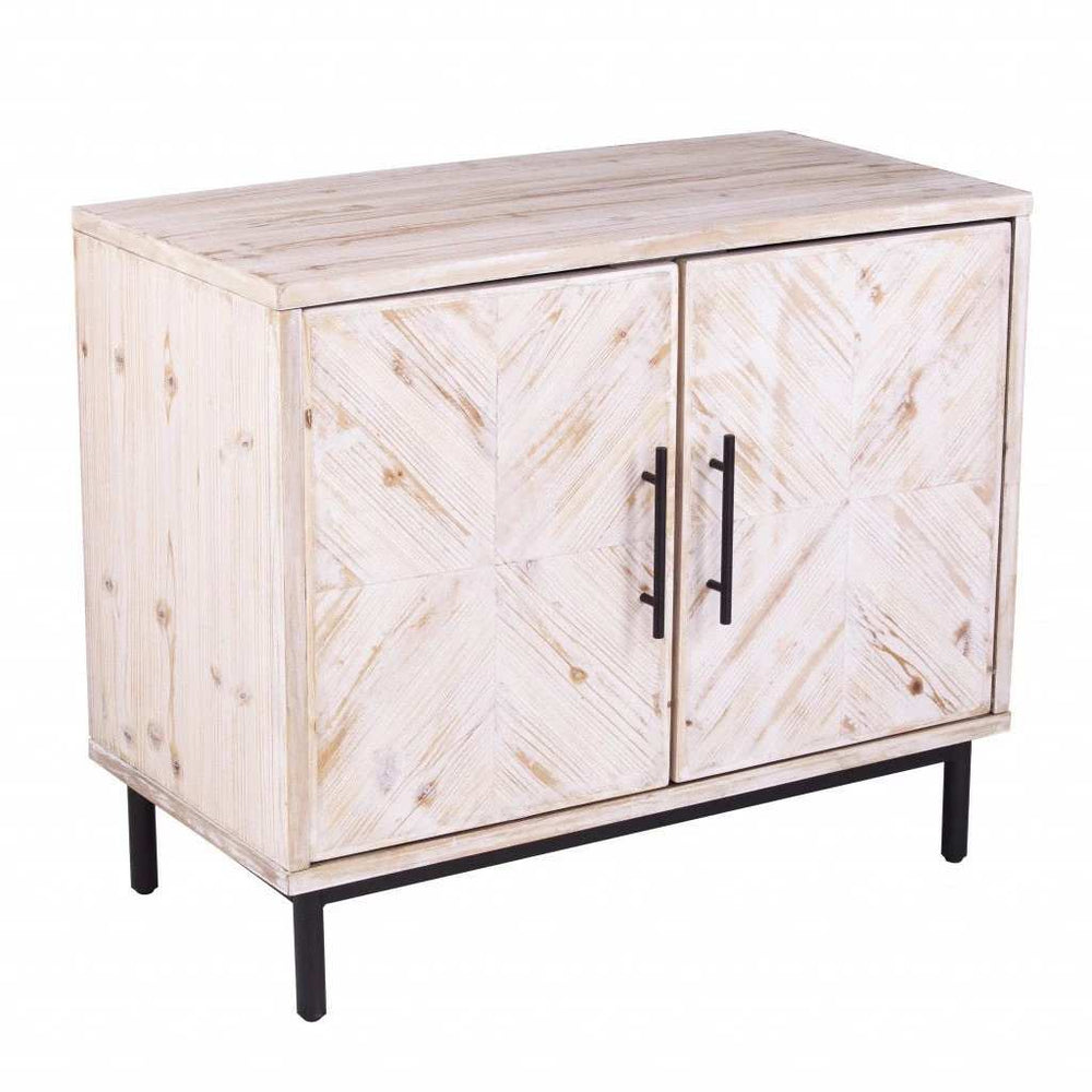Modern Farmhouse Rustic Natural Accent Storage Cabinet - Homeroots - Flyclothing LLC