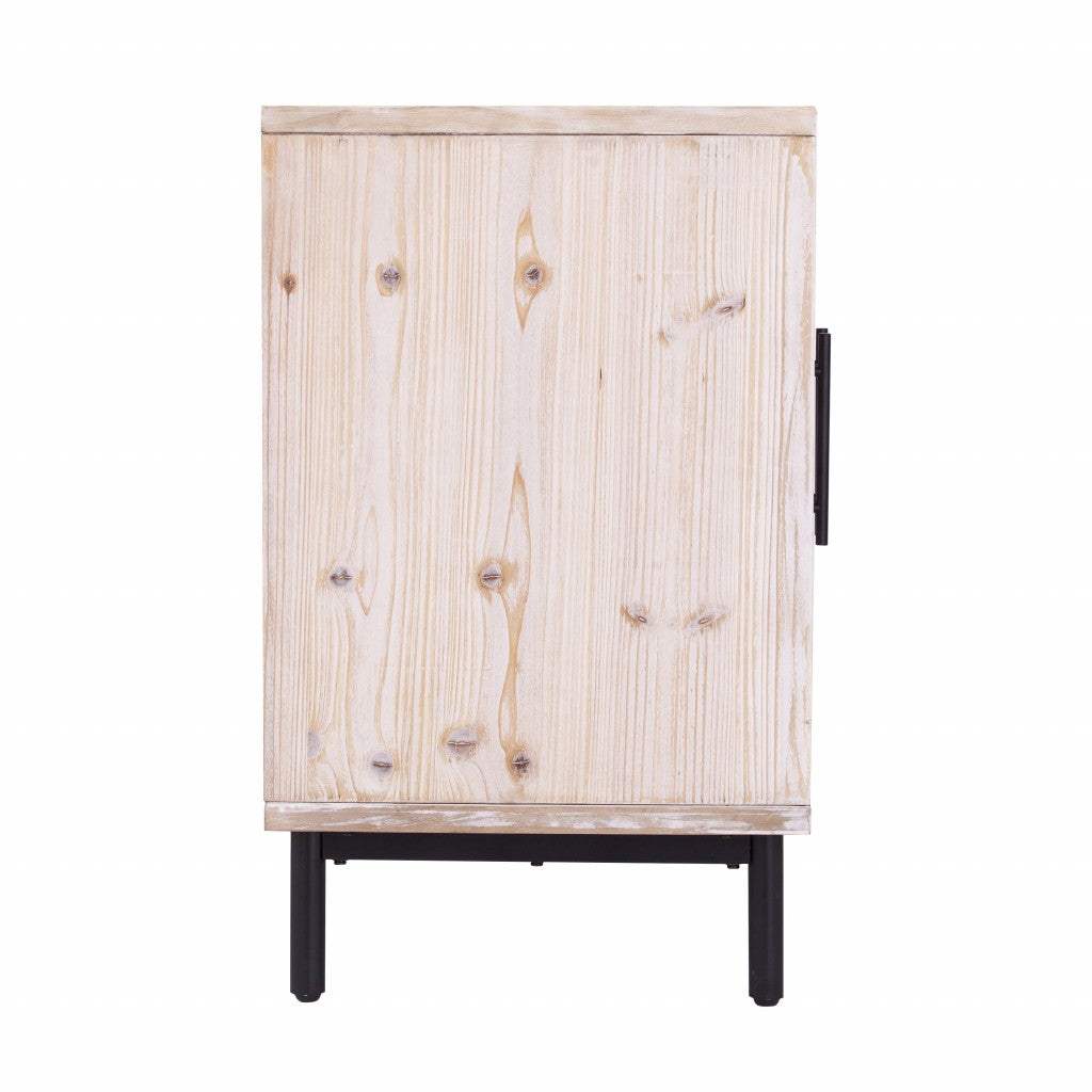 Modern Farmhouse Rustic Natural Accent Storage Cabinet - Homeroots - Flyclothing LLC