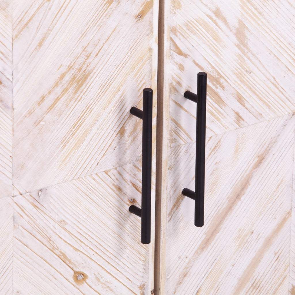 Modern Farmhouse Rustic Natural Accent Storage Cabinet - Homeroots - Flyclothing LLC