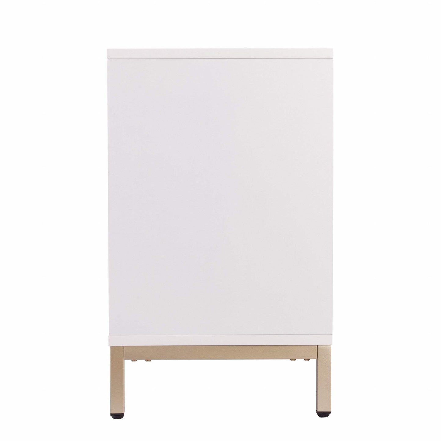 White and Gold Moroccan Dynasty Three Door Accent Cabinet - Homeroots - Flyclothing LLC