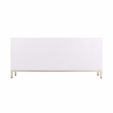 White and Gold Moroccan Dynasty Three Door Accent Cabinet - Homeroots - Flyclothing LLC