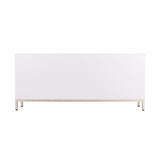 White and Gold Moroccan Dynasty Three Door Accent Cabinet - Homeroots - Flyclothing LLC