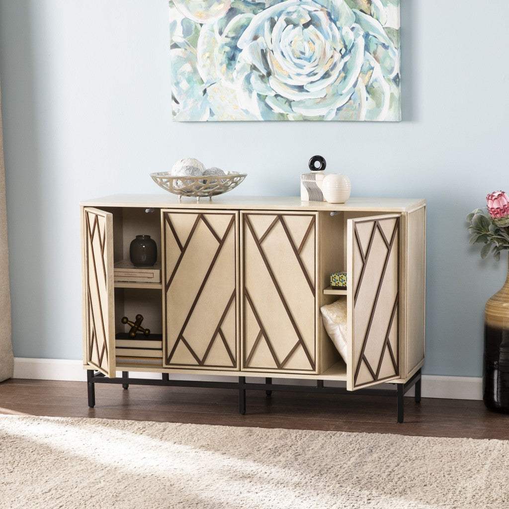 Champagne Deco Buffet Storage Cabinet - Homeroots - Flyclothing LLC