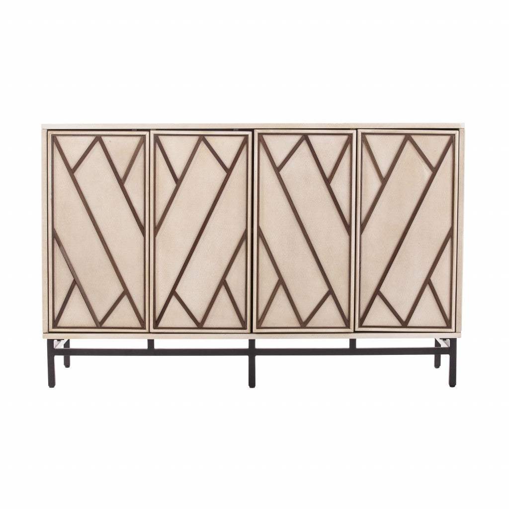 Champagne Deco Buffet Storage Cabinet - Homeroots - Flyclothing LLC