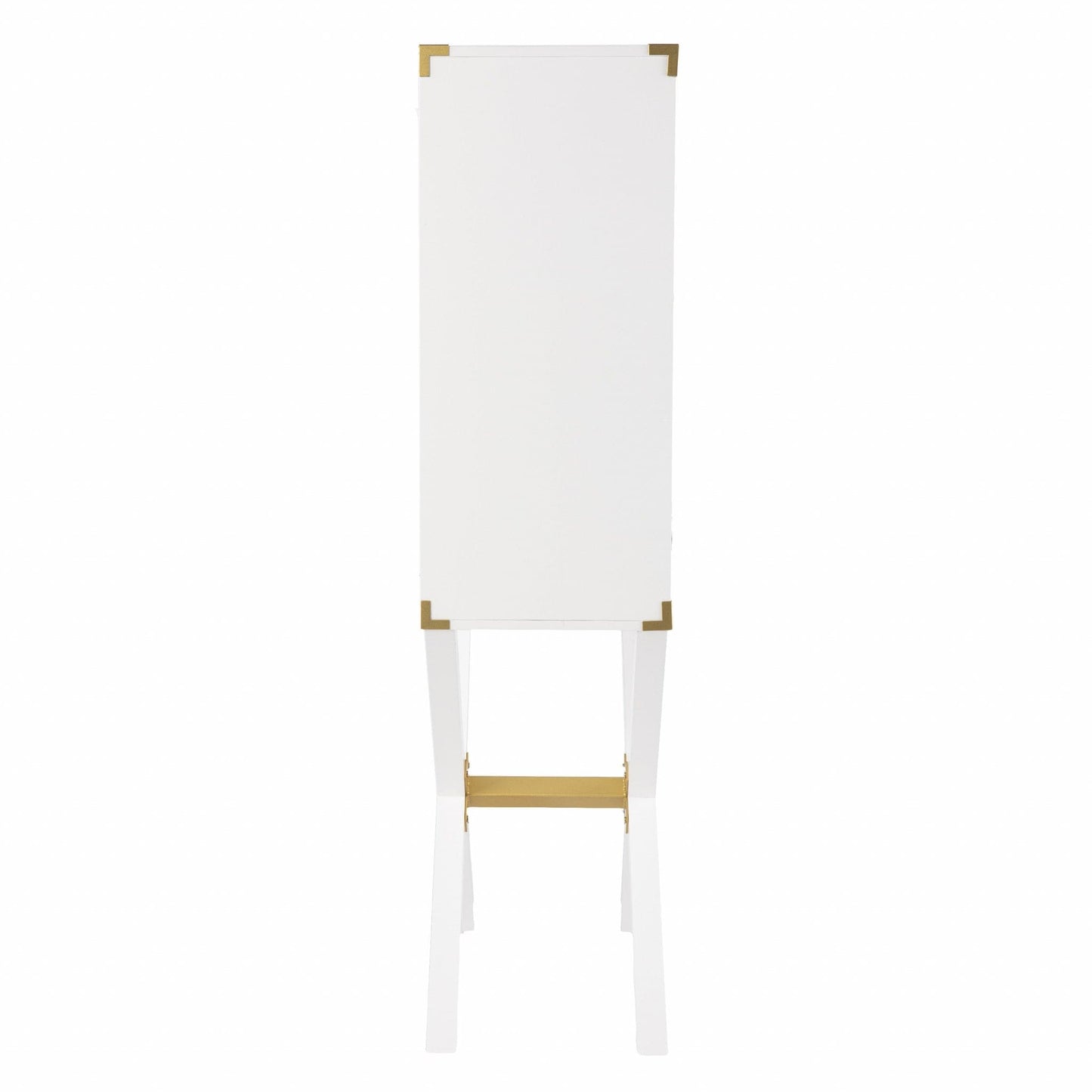 30" White Corner Display Stand With One Shelf And One Drawer - Homeroots - Flyclothing LLC