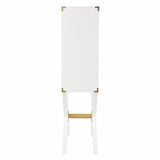 30" White Corner Display Stand With One Shelf And One Drawer - Homeroots - Flyclothing LLC