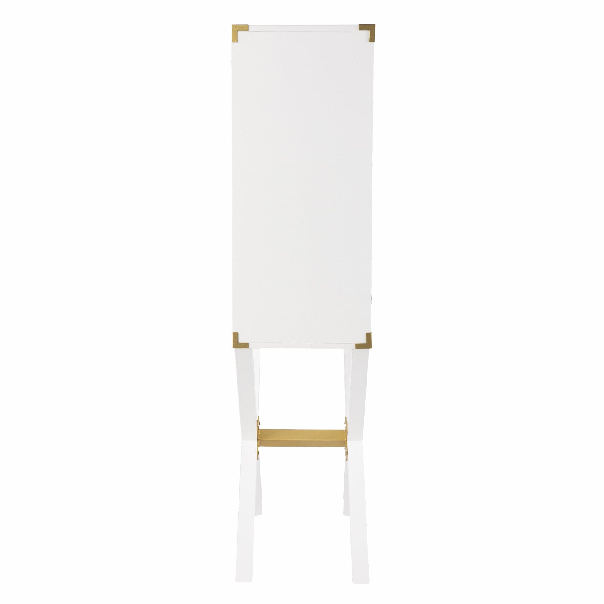 30" White Corner Display Stand With One Shelf And One Drawer - Homeroots - Flyclothing LLC