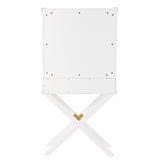 30" White Corner Display Stand With One Shelf And One Drawer - Homeroots