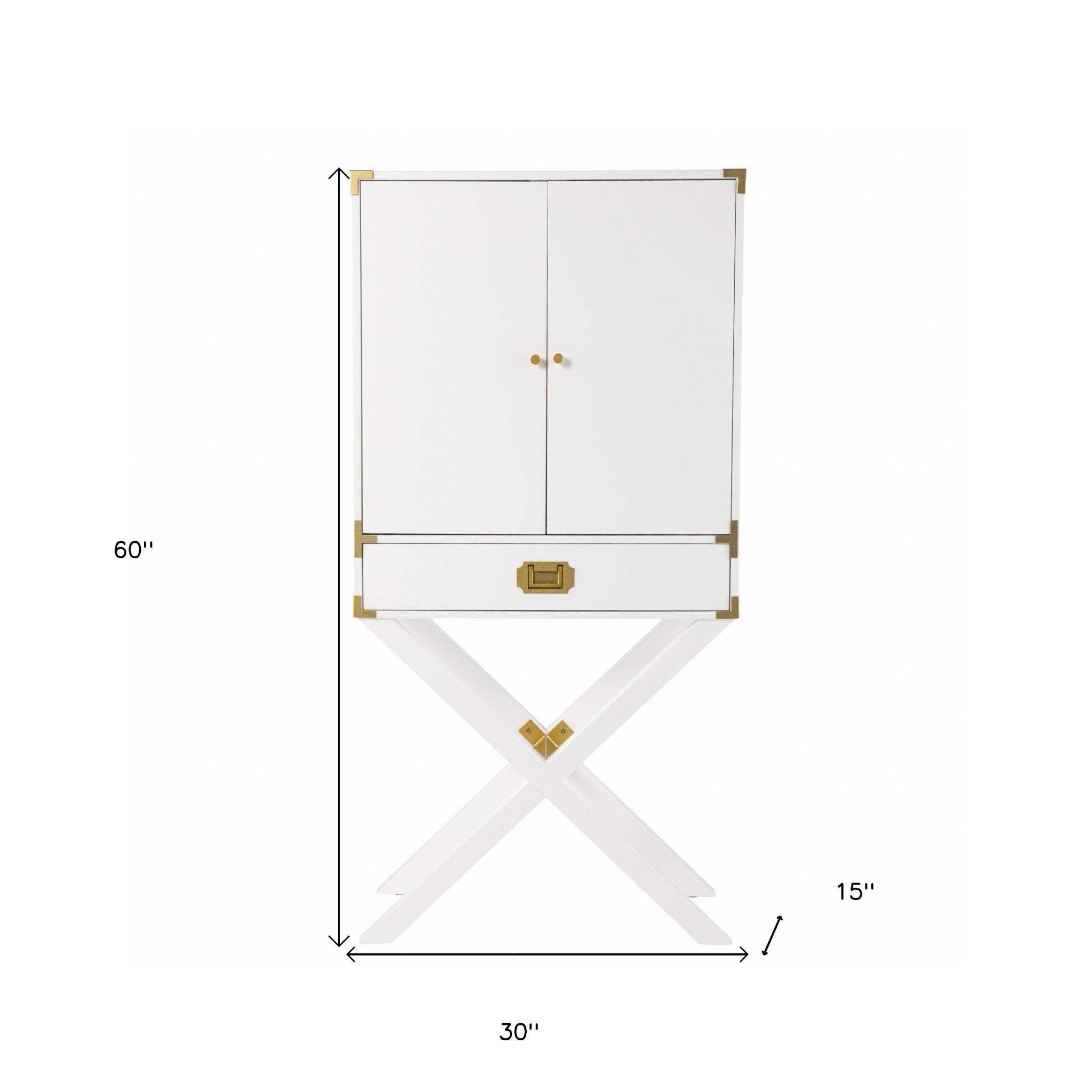 30" White Corner Display Stand With One Shelf And One Drawer - Homeroots - Flyclothing LLC