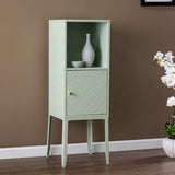 Pale Green Crosshatch Accent Storage Cabinet - Homeroots - Flyclothing LLC