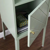 Pale Green Crosshatch Accent Storage Cabinet - Homeroots - Flyclothing LLC