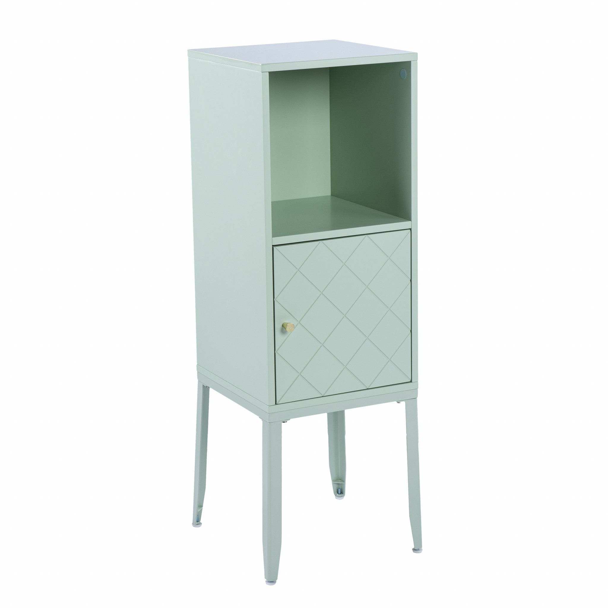Pale Green Crosshatch Accent Storage Cabinet - Homeroots - Flyclothing LLC