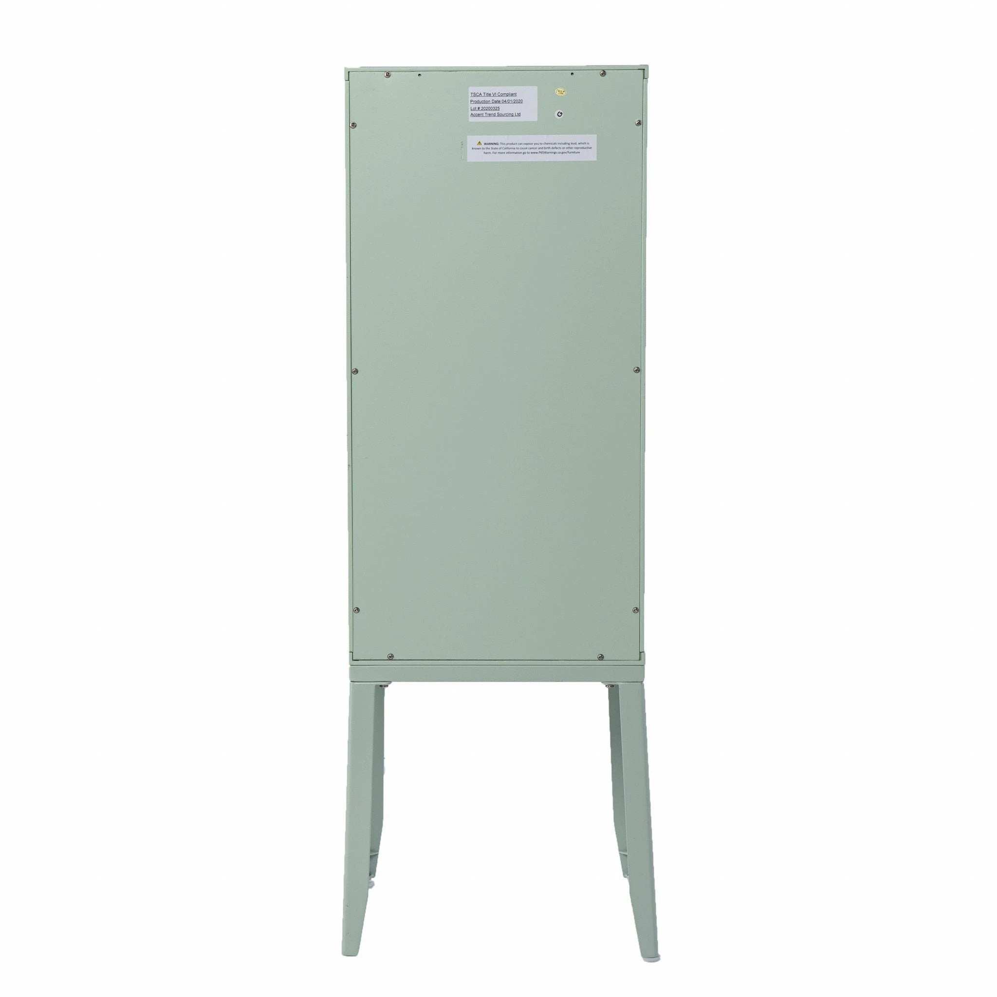 Pale Green Crosshatch Accent Storage Cabinet - Homeroots - Flyclothing LLC