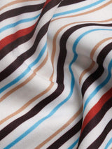 Perfee Contrast Striped Collared Neck Long Sleeve Shirt - Trendsi - Flyclothing LLC