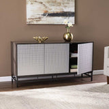 Contemporary Grid Lines Three Door Accent Cabinet - Homeroots - Flyclothing LLC