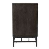 Contemporary Grid Lines Three Door Accent Cabinet - Homeroots