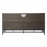 Contemporary Grid Lines Three Door Accent Cabinet - Homeroots