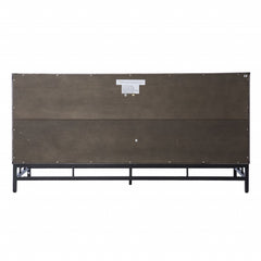 Contemporary Grid Lines Three Door Accent Cabinet