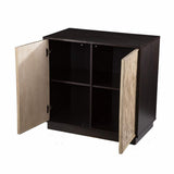 Brown and Cream Sculptural Leaf Accent Storage Cabinet - Homeroots - Flyclothing LLC