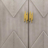 Graywash Textured Geo Contemporary Accent Cabinet - Homeroots - Flyclothing LLC