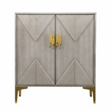 Graywash Textured Geo Contemporary Accent Cabinet - Homeroots