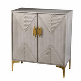 Graywash Textured Geo Contemporary Accent Cabinet - Homeroots - Flyclothing LLC