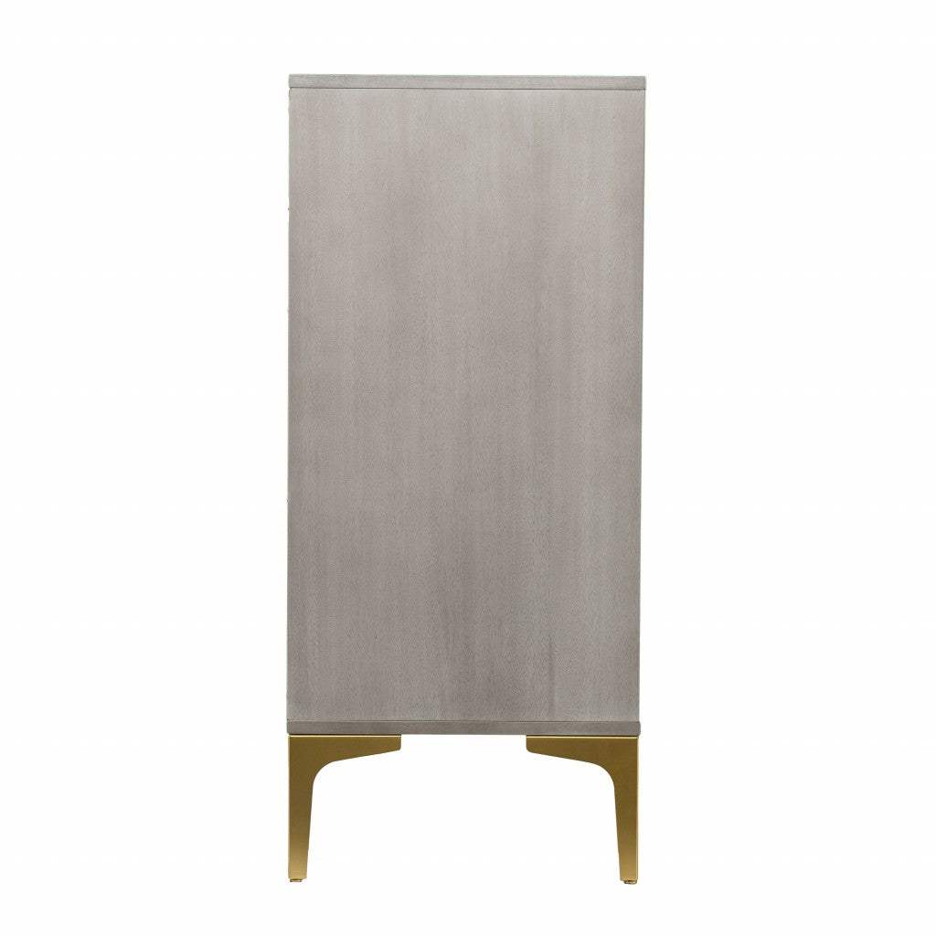 Graywash Textured Geo Contemporary Accent Cabinet - Homeroots - Flyclothing LLC