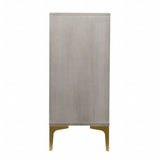 Graywash Textured Geo Contemporary Accent Cabinet - Homeroots