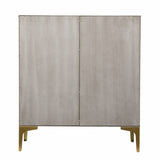 Graywash Textured Geo Contemporary Accent Cabinet - Homeroots