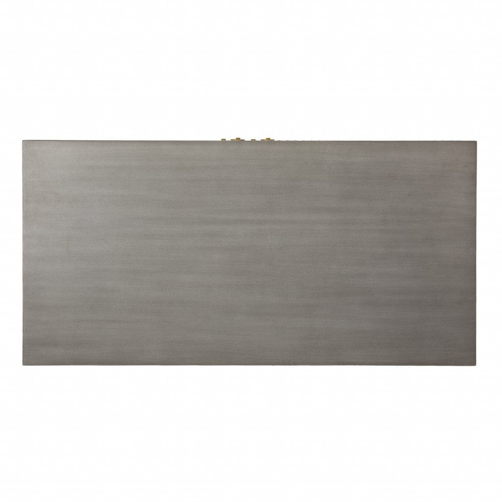 Graywash Textured Geo Contemporary Accent Cabinet - Homeroots