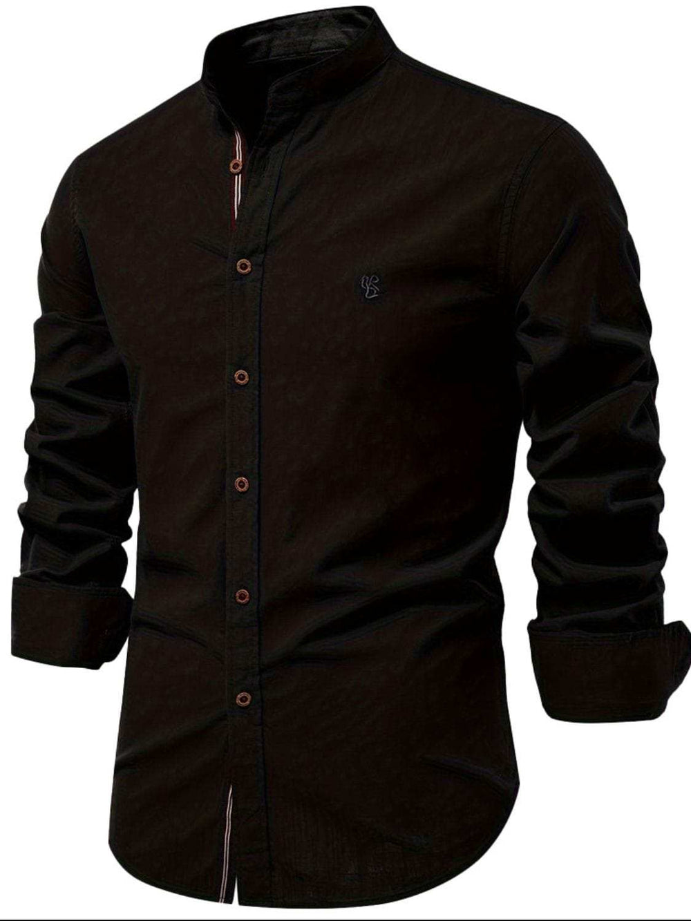 Men's Full Size Button Down Embroidered Shirt Plus Size - Trendsi - Flyclothing LLC