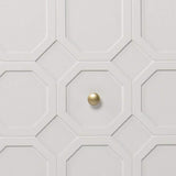 White and Gold Moroccan Dynasty Two Door Accent Cabinet - Homeroots - Flyclothing LLC