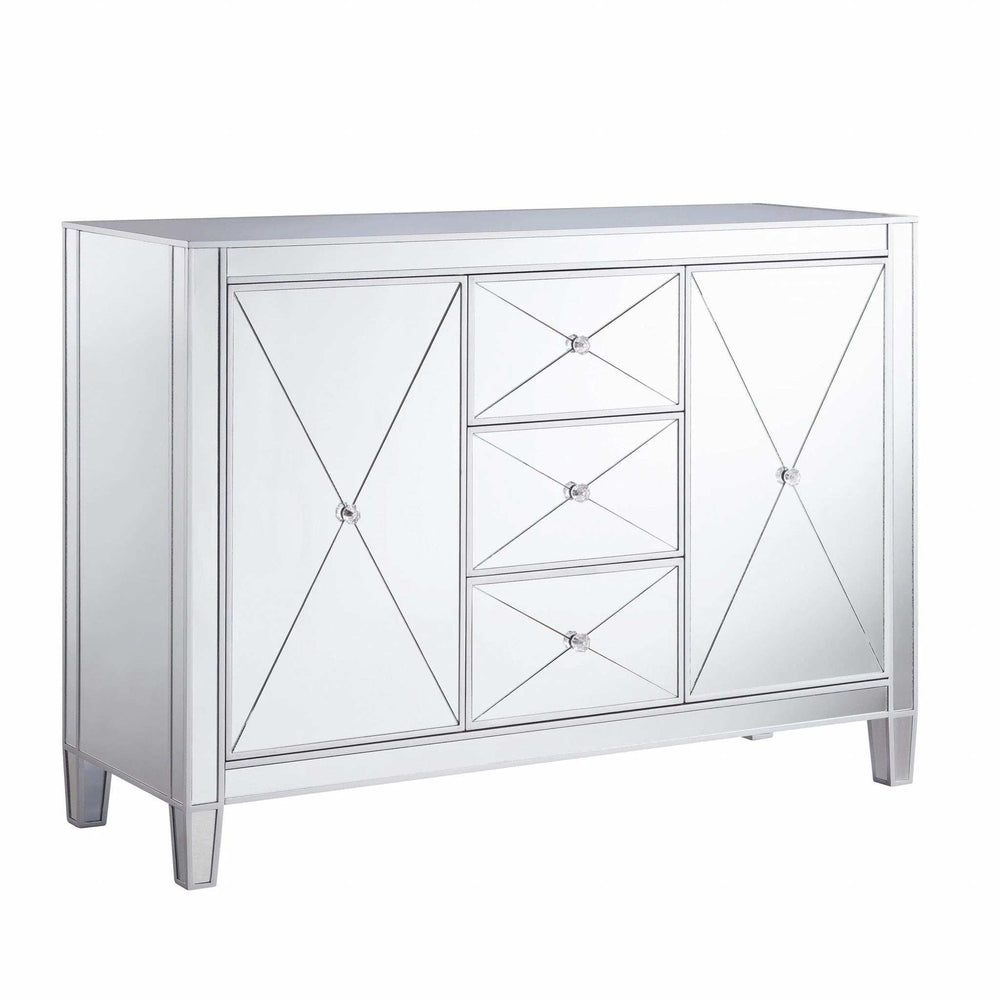 Glamorous Mirrored Bling Multi Storage Accent Cabinet - Homeroots - Flyclothing LLC