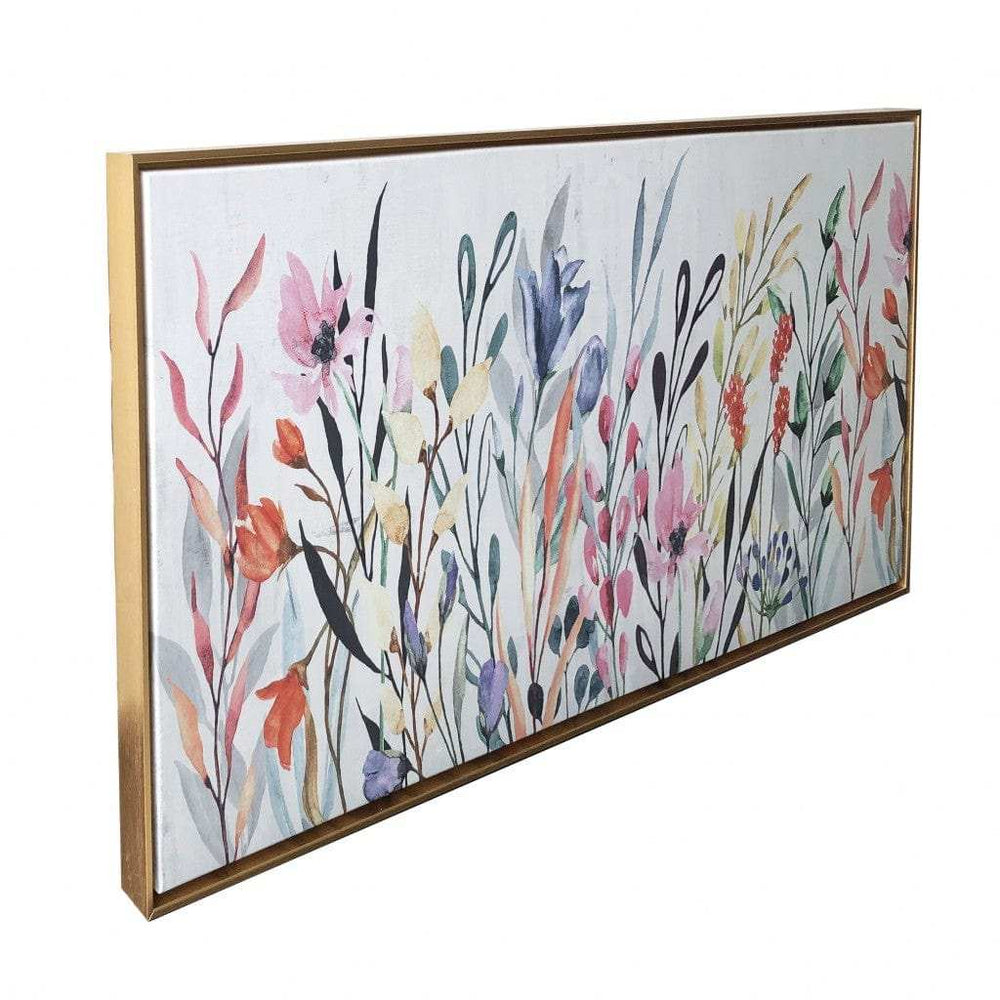 Rainbow of Wildflowers Framed Giclee Wall Art Floater Frame Graphic Art Wall Art - Homeroots - Flyclothing LLC