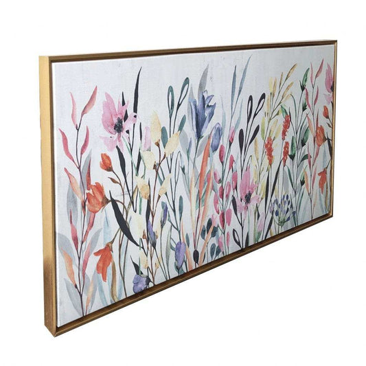 Rainbow of Wildflowers Framed Giclee Wall Art Floater Frame Graphic Art Wall Art - Homeroots - Flyclothing LLC