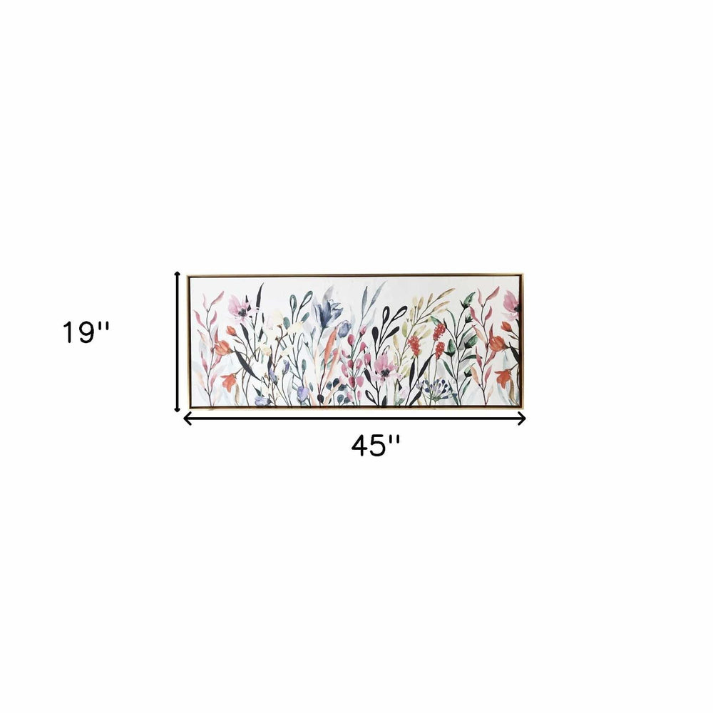 Rainbow of Wildflowers Framed Giclee Wall Art Floater Frame Graphic Art Wall Art - Homeroots - Flyclothing LLC