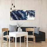 Bold Blue Palms Framed Canvas Wall Art Floater Frame Graphic Art Wall Art - Homeroots - Flyclothing LLC