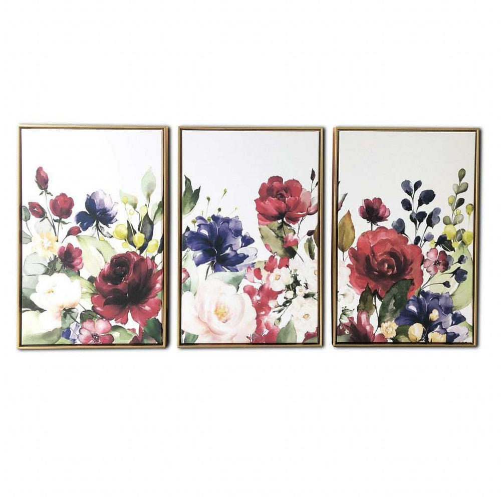 Floral and Bright Garden Framed Canvas Wall Art Floater Frame Graphic Art Wall Art - Homeroots - Flyclothing LLC
