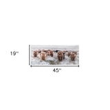 Angelic Highland Cow Herd Wood Plank Wall Art - Homeroots - Flyclothing LLC