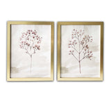 Set Of Two Two Piece Blush Pink Branch Framed Wall Art Picture Frame Graphic Art Wall Art - Homeroots - Flyclothing LLC